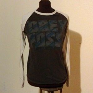 Obey medium long sleeve black and white shirt.